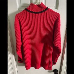 Vintage Linden Women’s Turtle Neck Red Sweater .